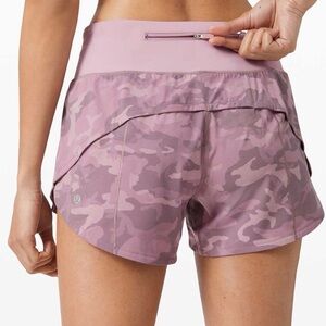 Lululemon Speed Up Pink Camo Shorts
